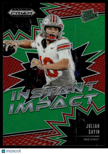 2025 Panini Prizm Draft Picks Julian Sayin #II-JSN Instant Impact Green