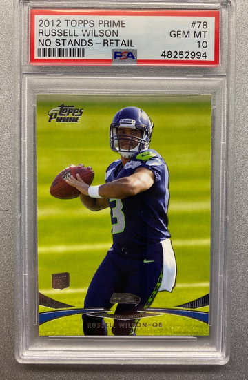 RUSSELL WILSON 2012 TOPPS PRIME ROOKIE CARD PSA 10 GEM MINT
