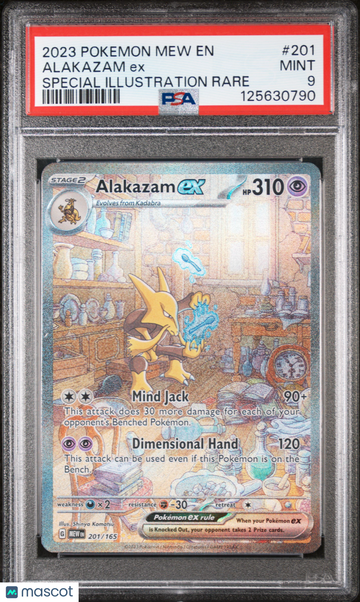 2023 Pokemon Mew EN-151 Alakazam EX Special Illustration Rare PSA 9 #201