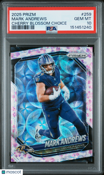 2025 Panini Prizm Mark Andrews #259 Cherry Blossom Choice /15 PSA 10