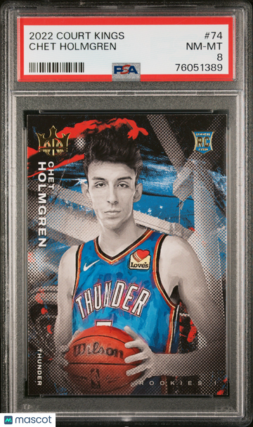 Chet Holmgren 2022 Panini Court Kings #74 Thunder Rookie RC - PSA 8