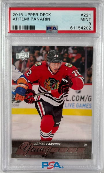 2015 Upper Deck Artemi Panarin Young Guns RC Rookie Card PSA 9 Mint