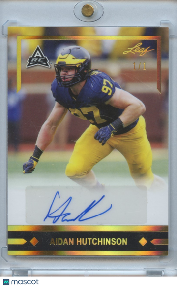 2022 2021 Leaf Aidan Hutchinson Rookie Leaf