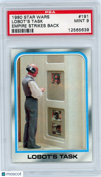 1980 Star Wars Empire Strikes Back Lobot's Task #191 PSA 9