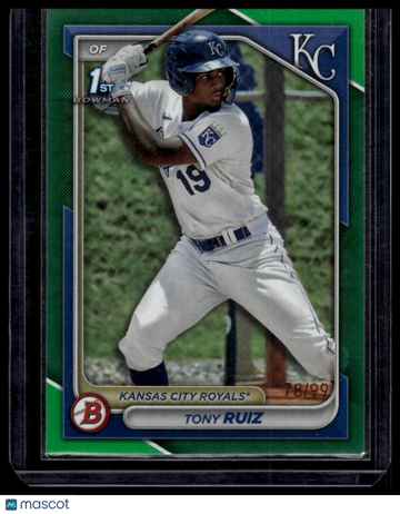 2024 Bowman Tony Ruiz #BP-80 Prospects Green SN