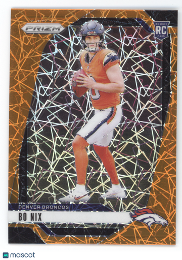 2024 Panini Prizm Football Bo Nix #309 Orange Lazer RC