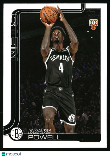 2025-26 Topps Drake Powell #222 RC Brooklyn Nets