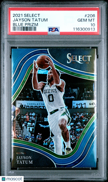 2021 Panini Select Jayson Tatum #206 Blue Prizm PSA 10