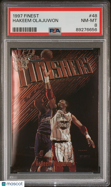 1997 Finest Hakeem Olajuwon #48 PSA 8