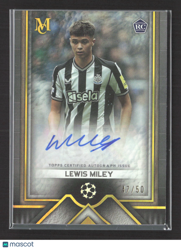 2024 Topps Museum Collection UEFA Champions League Lewis Miley #AA-ML3 RC 47 / 50 Auto