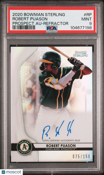 Robert Puason 2020 Bowman Sterling #RP-Prospect Auto Refractor 75/150 PSA 9