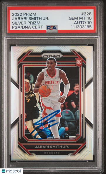 2022 Panini Prizm Jabari Smith JR. #228 Silver PSA 10 Auto 10