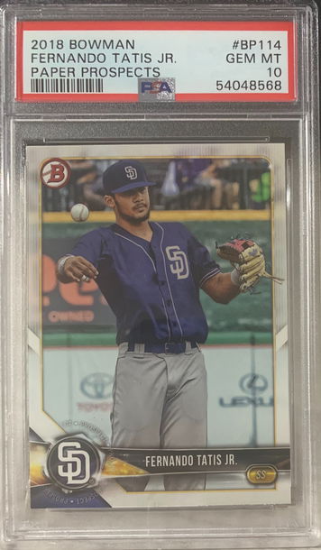 2018 Bowman Fernando Tatis Jr Paper Prospects PSA 10