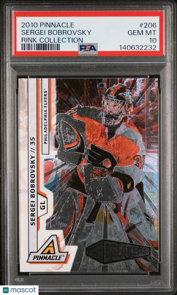 2010-11 Pinnacle Sergei Bobrovsky #206 Rink Collection Rookie PSA 10