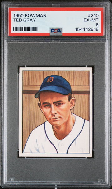 1950 Bowman Ted Gray #210 PSA 6