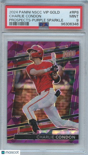 2024 Panini Charlie Condon #RP8 Purple Sparkle Rookie PSA 9