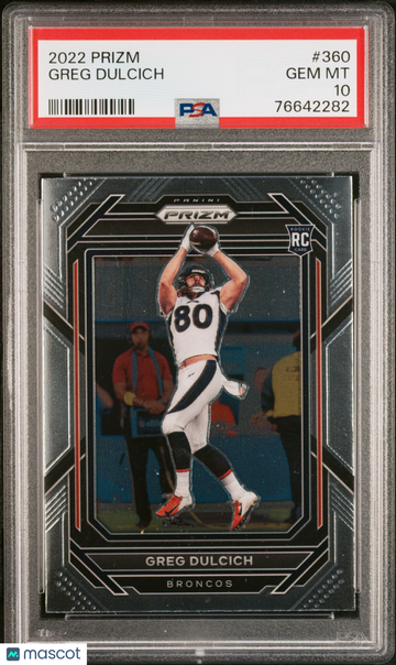 2022 Panini Prizm Greg Dulcich #360 PSA 10