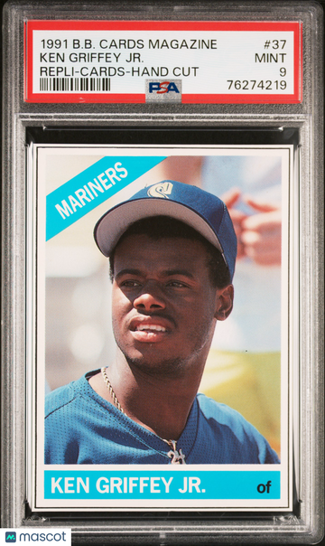 1991 Baseball Cards Magazine Ken Griffey Jr #37 PSA 9