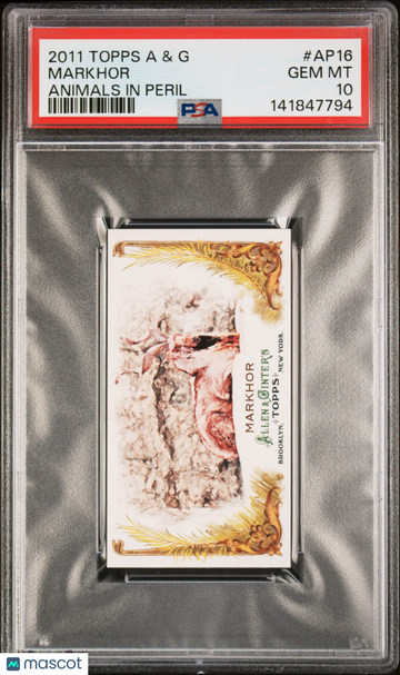 2011 Topps Allen & Ginter Animals In Peril Markhor #AP16 PSA 10