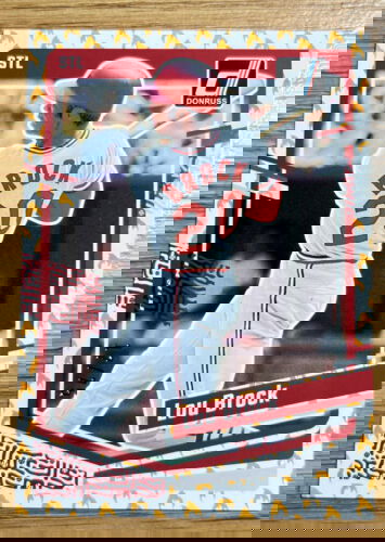 2023 Donruss Lou Brock #117 Fire Emoji Sp /75 Hall Of Fame