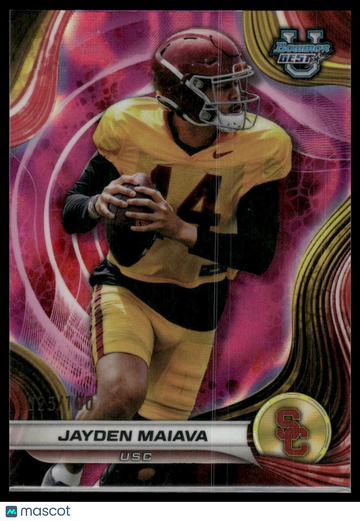 2024 Bowman University Best Jayden Maiava #40 Pink Lava Refractor /100 SN