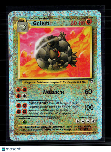 2002 Legendary Collection Golem Reverse Holo Rare #24/110