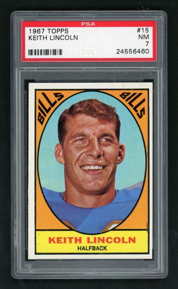 1967 Topps Keith Lincoln #15 PSA 7