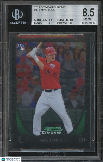 2011 Bowman Chrome Mike Trout #175 Rookie BGS 8.5