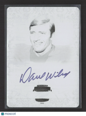 2012 Press Pass Legends HOF Dave Wilcox Black Printing Plate Printing Plate
