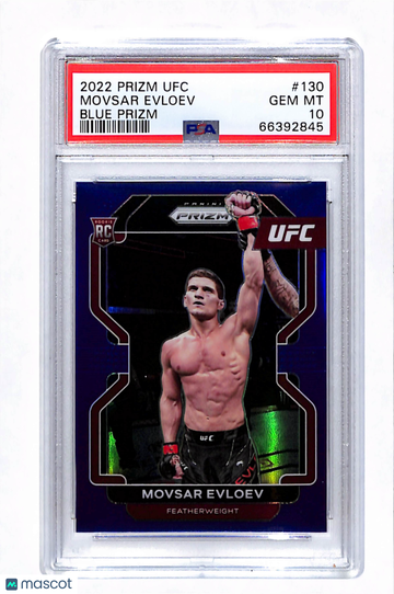 2022 Panini Prizm UFC Movsar Evloev #130 Blue PSA 10