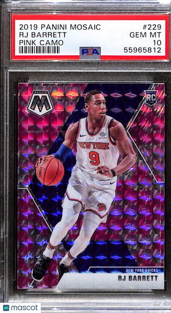 2019 Panini Mosaic RJ Barrett #229 Pink Camo PSA 10