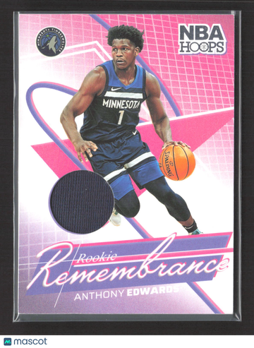 2024 Panini NBA Hoops Rookie Remembrance Anthony Edwards #RR-AET Memorabilia