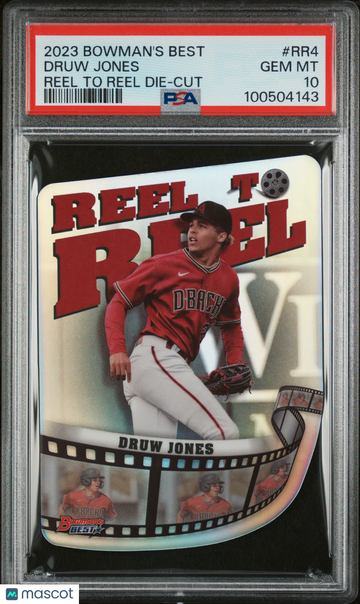2023 Bowman's Best Reel To Reel Die-Cuts Druw Jones #RR4 PSA 10