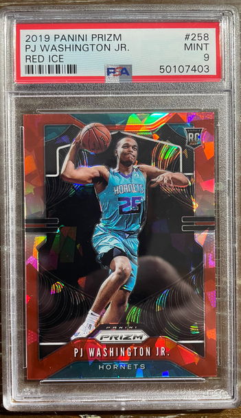 2019 Panini Prizm Red Ice PJ Washington Jr PSA 9
