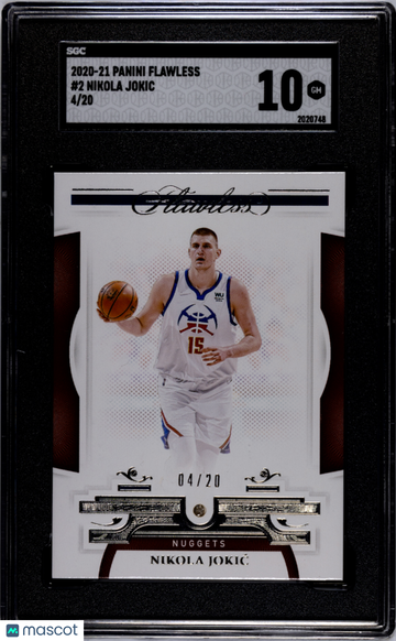 2020 Panini Flawless Nikola Jokic #2 SGC 10