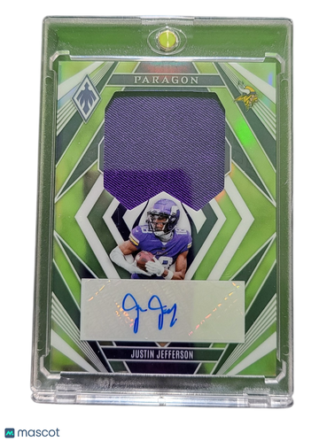 2023 Panini Phoenix Paragon Justin Jefferson #PPA-JJ Green /25 Patch Memorabilia