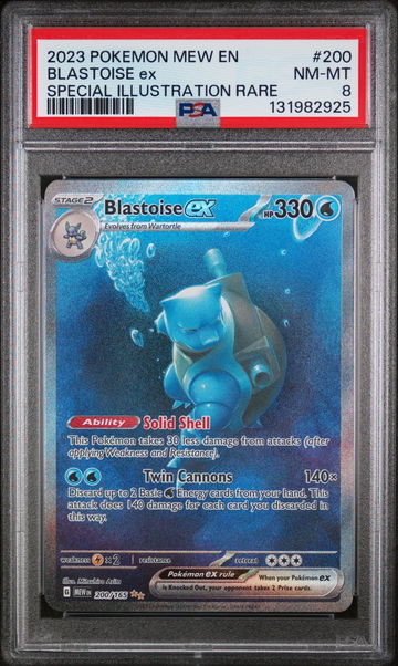 2023 Pokemon Mew Special Illustration Rare Blastoise Ex #200 PSA 8