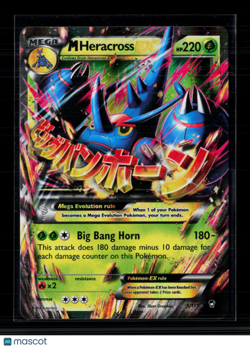 2014 Furious Fists M Heracross EX Holo Ultra Rare #5/111