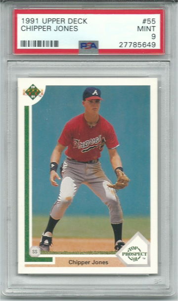 1991 Upper Deck Chipper Jones Topp Prospect #55 Mint PSA 9