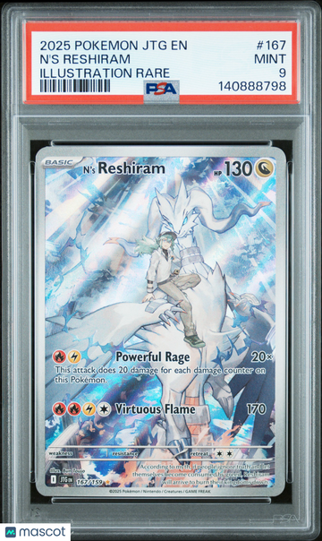 2025 Pokemon JTG EN-Journey Together N'S Reshiram Illustration Rare PSA 9 #167