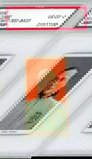 1909 T206 Sweet Caporal 350 Ty Cobb Red Portrait PSA 4 P1308