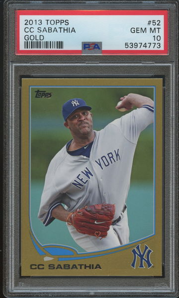 CC Sabathia 2013 Topps Gold Parallel PSA 10