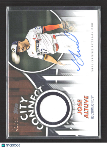 2026 Topps City Connect Jose Altuve #CCAR-ALT /50 Autograph Relic Card Game-Used Memorabilia