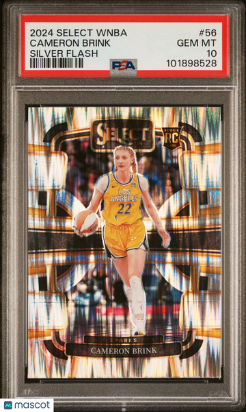 2024 Panini Select WNBA Cameron Brink Silver Flash Rookie #56 PSA 10 Los Angeles Sparks