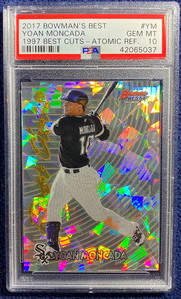 2017 Bowman’s best Yoan Moncada atomic Refractor PSA 10