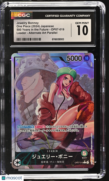 2024 One Piece 500 Years In The Future Jewelry Bonney Alternate Art Parallel Japanese CGC 10 #OP07-019