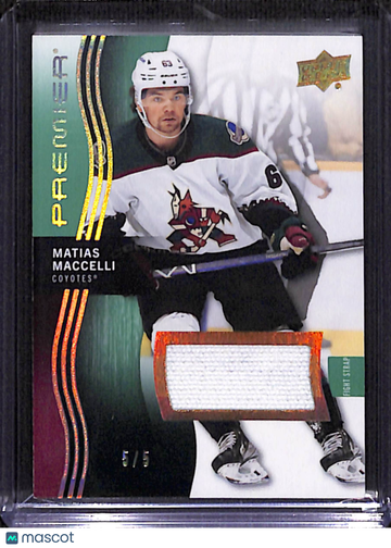 5/5 2023-24 Upper Deck Premier Hockey Matias Maccelli #50 Fight Strap