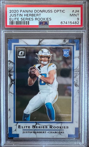 2020 Panini Donruss Optic Justin Herbert #JH Rookie Insert PSA 9