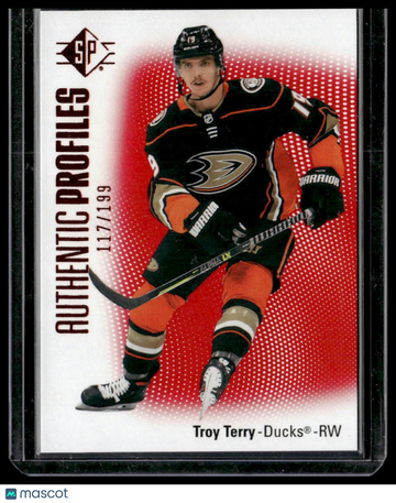 2021-22 SP Troy Terry #AP-5 Authentic Profiles Red SN