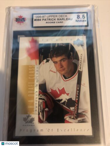 1996-97 Upper Deck Patrick Marleau #384 Rookie KSA 8.5